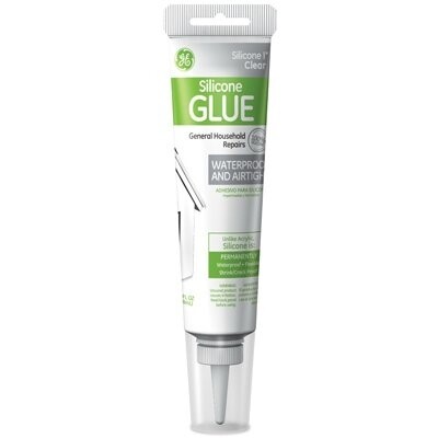GE GE361A Silicone Glue &amp; Sealant,  2.8oz