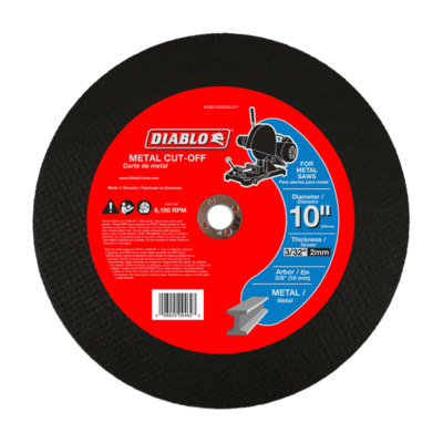 Diablo DBD100093L01F Metal Cut-Off Disc, 10&quot; X 3/32&quot; X 5/8&quot;