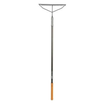 Fiskars 397940-1001 Pro 17&quot; Garden Rake w/Aluminum Handle