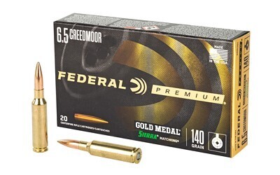 Federal Gold Medal 6.5 Creedmor Ammo, 140Gr. 2675Fps 20Bx