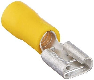 Female Wire Terminal, Push-On 12-10Ga .250&quot;