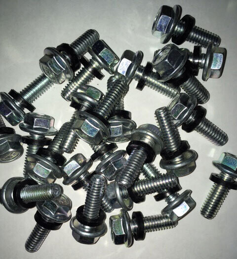 Flanged Grain Bin Bolt, 5/16&quot;X3/4&quot; w/PE Washer