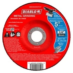 Diablo DBD050250701F Metal Grinding Disc, 5&quot; X 1/4&quot; X 7/8&quot;