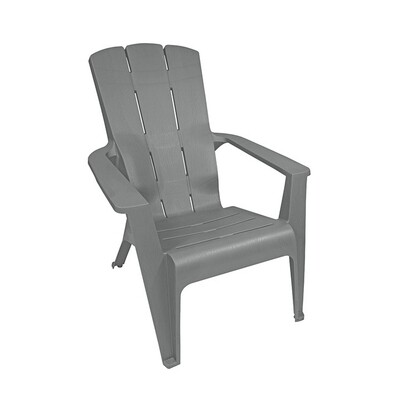 Gracious Living 11616-26ADI Adirondack Lawn Chair, Neutral Gray