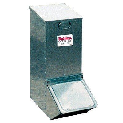 Galv. Hog Feeder w/Lids, Capacity 2-CF, 12&quot;X22&quot;X28&quot;