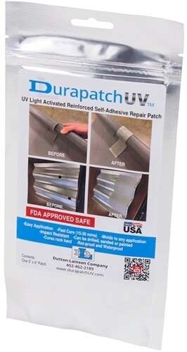 DuraPatch UV Light Activated Reinforced Patch, 6&quot;X9&quot;