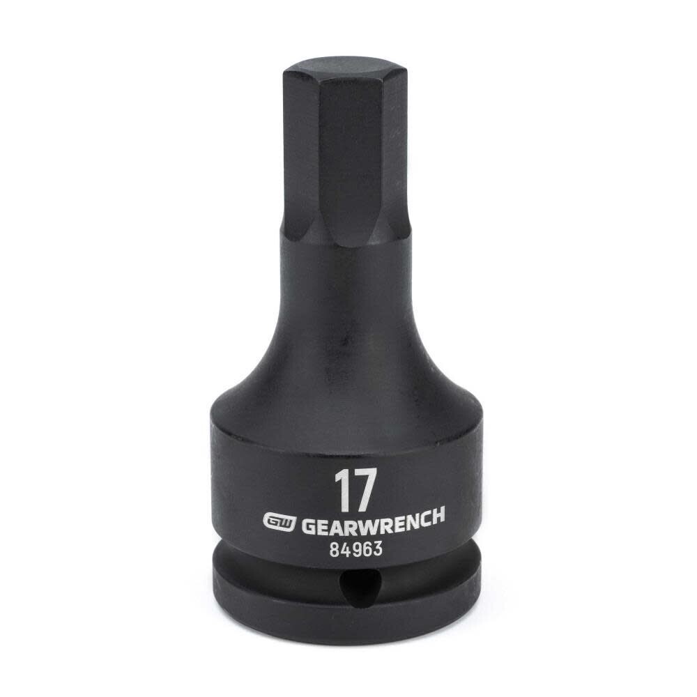 Gearwrench 3/4Dr Metric Hex Bit Impact Socket, 17mm