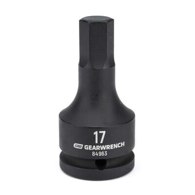 Gearwrench 3/4Dr Metric Hex Bit Impact Socket, 17mm