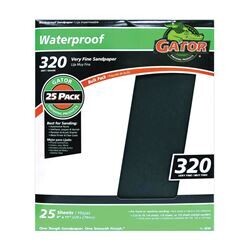 Gator 3282 Waterproof Sandpaper, 320 Grit  9&quot;X11&quot; Sheet