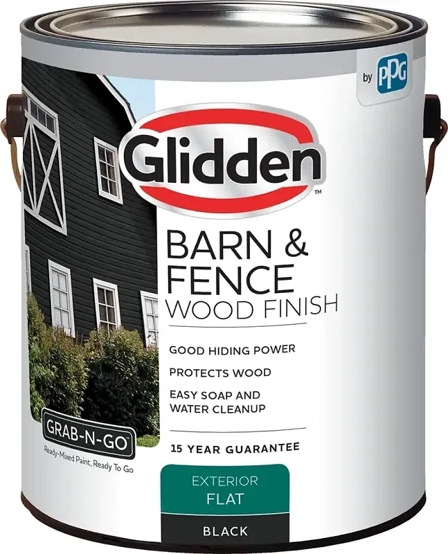 Glidden GLBFEX10BL-1  Latex Barn/Fence Paint, Black