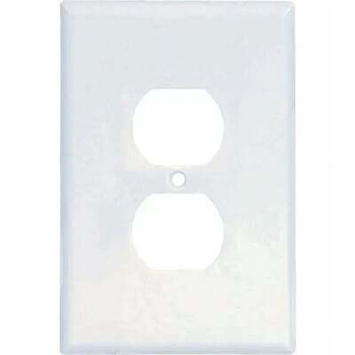 Eaton 2142W-BOX Large White 1G Duplex Receptacle Cover