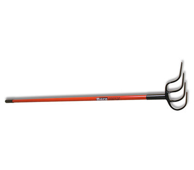 HISCO 4-Tine Forged Head Compost Rake w/72&quot; Handle