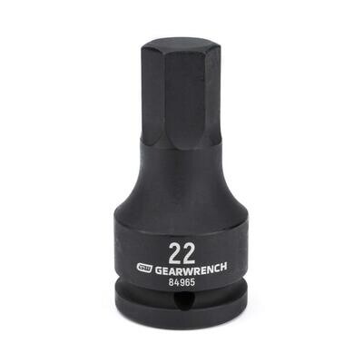 Gearwrench 3/4Dr Metric Hex Bit Impact Socket, 22mm
