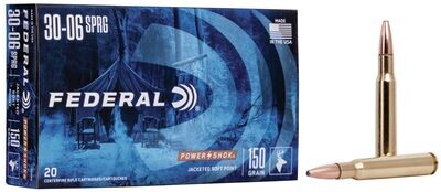 Federal 30-06 Springfield 150G PHP Ammo, 2910FPS, 20Ct
