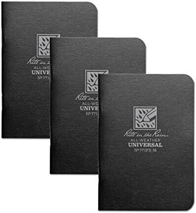 Gray Rite in the Rain 3-1/2&quot;X4-5/8&quot; Stapled Note Book