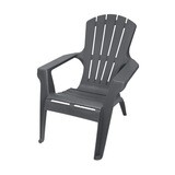 Gracious Living 11453-26ADI Adirondack Lawn Chair, Flat Gray