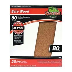 Gator 3277 Garnet Sanding Sheet, 80 Grit  9&quot;X11&quot;