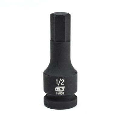 GearWrench 1/2&quot;Drive Hex Bit Impact Socket, 1/2&quot;