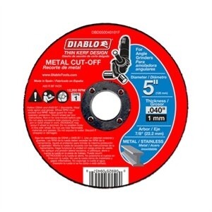 Diablo DBD050040101F Thin Kerf Metal Cut-off Disc, 5&quot; X .04&quot; x 7/8&quot;