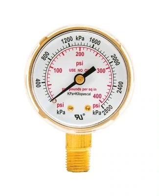 Forney 87728 High Pressure Acetylene Gauge, 0-400Psi
