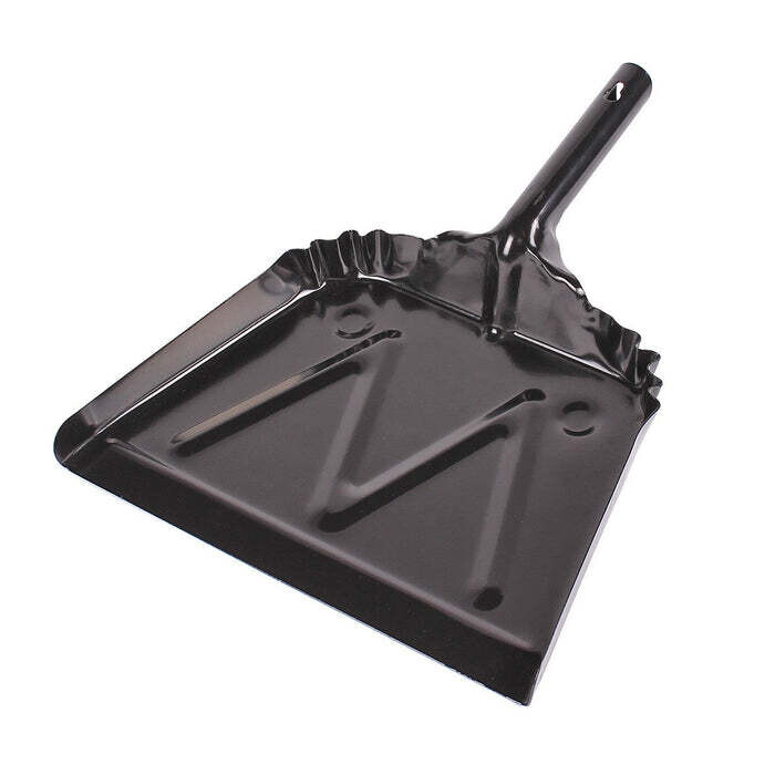 HD Black Steel Dust Pan, 12&quot;