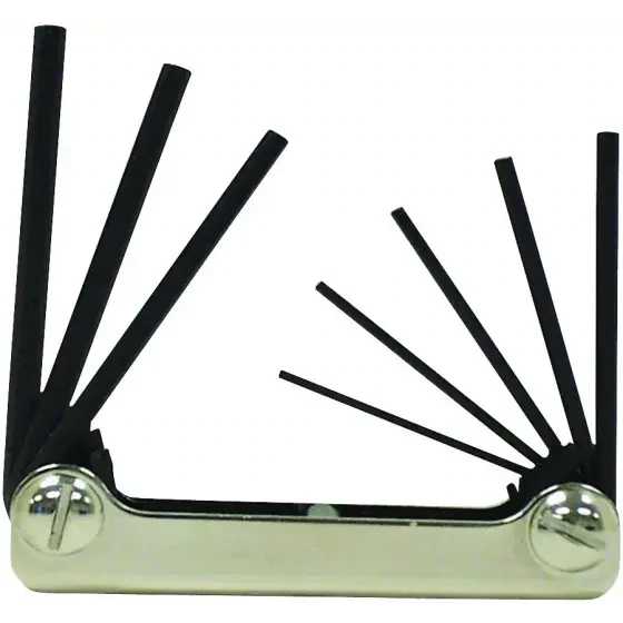 Elklind 20812 Fold Up SAE Hex Allen Wrench Set, 3/32&quot;-1/4&quot;, 8-Pc.