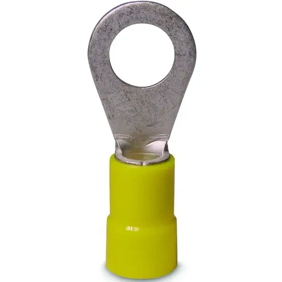 GB 10-107 Yellow Electric Wire Terminal, 12-10AWG X 1/4&quot;Stud, 50Pk