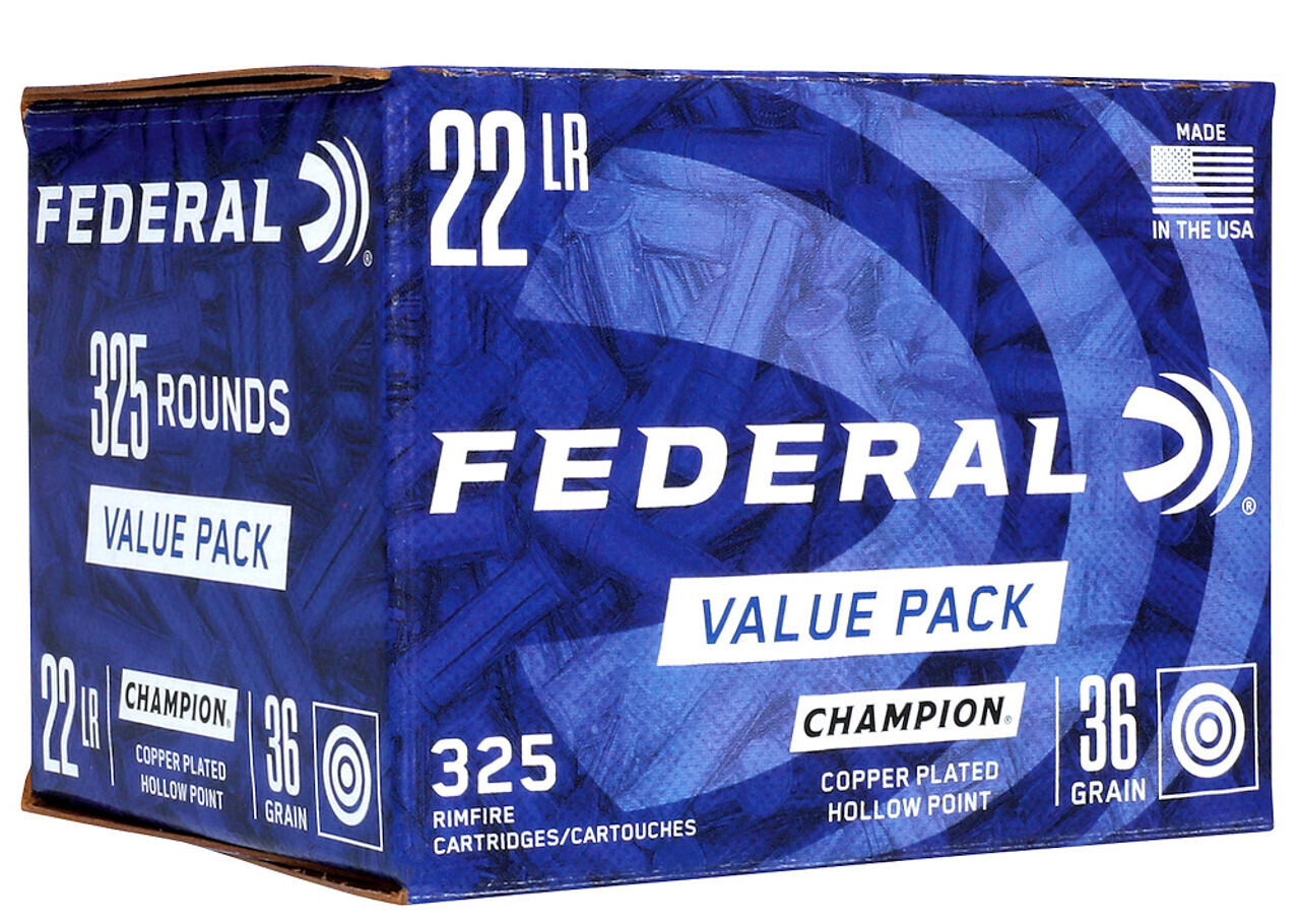 Federal 725 Champion .22 LR 36GR CPHP, 325Ct