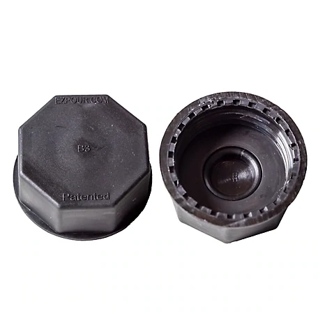 EZ Pour Black Solid Base Cap, 2Pk