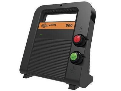 Gallagher B60 G388404 Fence Charger, 12V, 60 Acres, 0.6J