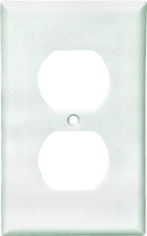 Eaton 2132W White 1G Duplex Thermoset Receptacle Cover, 10Pk