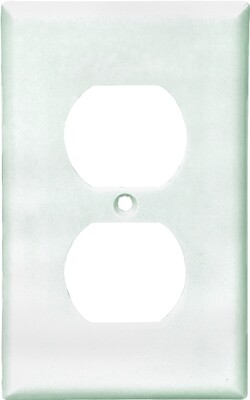 Eaton 2132W White 1G Duplex Thermoset Receptacle Cover, 10Pk
