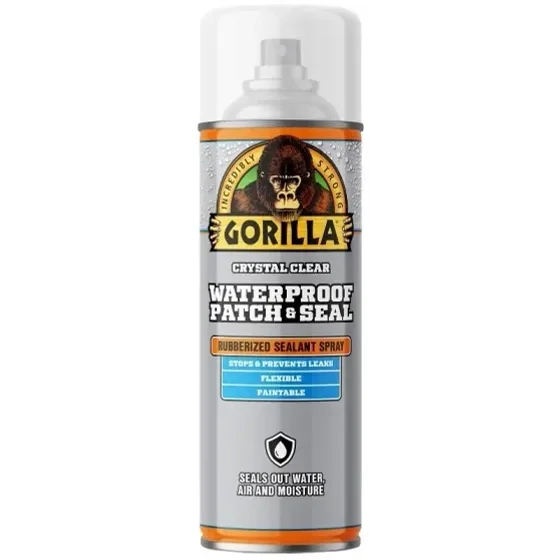 Gorilla® 104056 Clear Waterproof Patch &amp; Seal Rubberized Sealant Spray, 16Oz