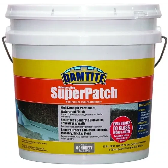 Damtite 04152 Super-Patch Water-Proofing Concrete Patch, 15Lb