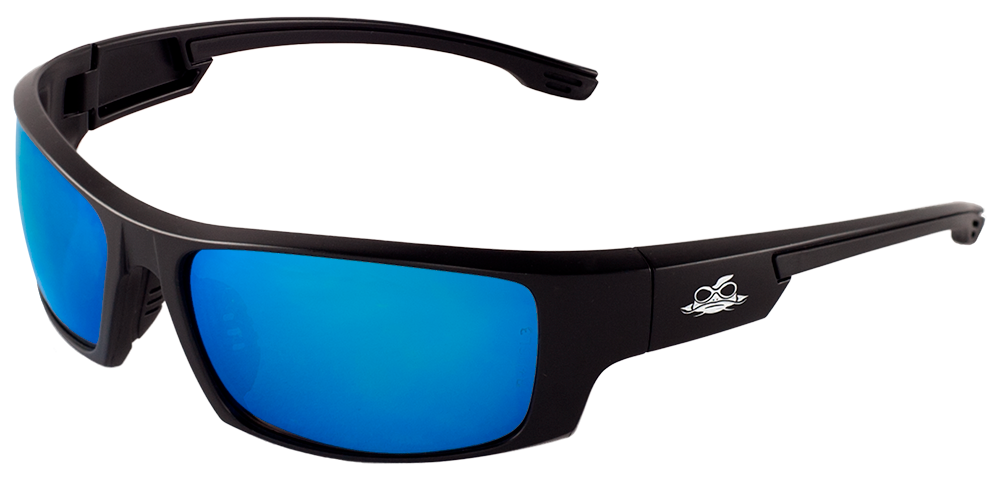Dorado Sunglasses, Blue Mirror/Matte Black