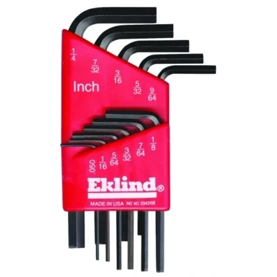 Elklind 10111 Short Arm Hex Key Set, 11Pc w/Organizer