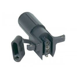 Hopkins 47305 Trailer Plug Adaptor, 6Way Round - 4Way Flat