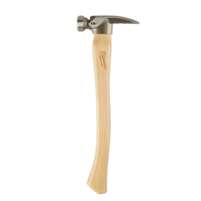 Milwaukee Smooth Face Hickory Handle Framing Hammer, 19oz