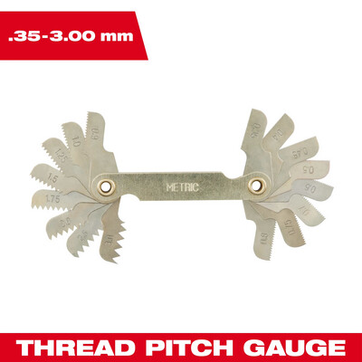 Milwaukee 0.35 - 3.00 Metric Thread Gauge