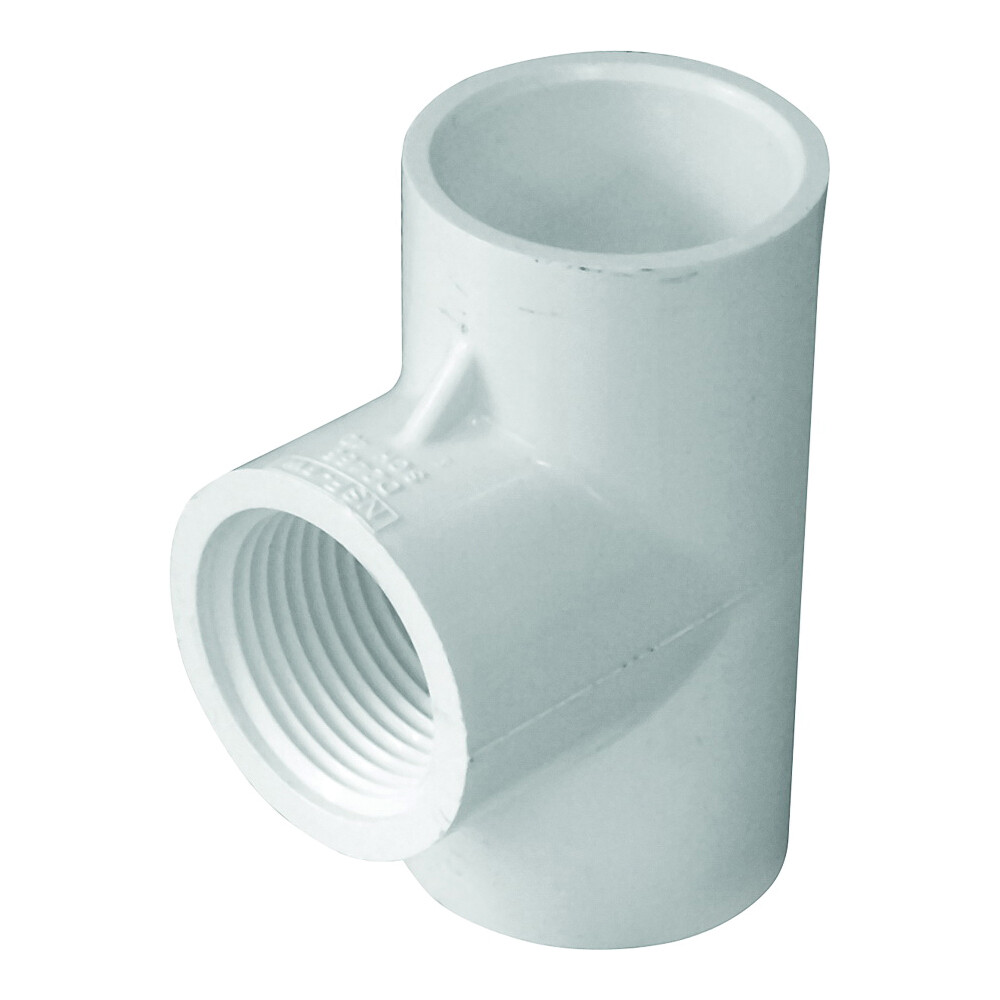 LASCO 402007BC PVC Sch40 Tee, 3/4&quot; SXSXFIP