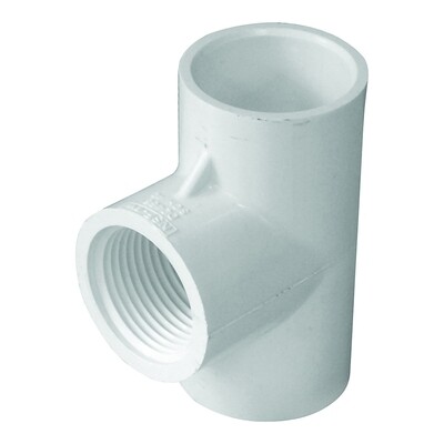 LASCO 402007BC PVC Sch40 Tee, 3/4&quot; SXSXFIP