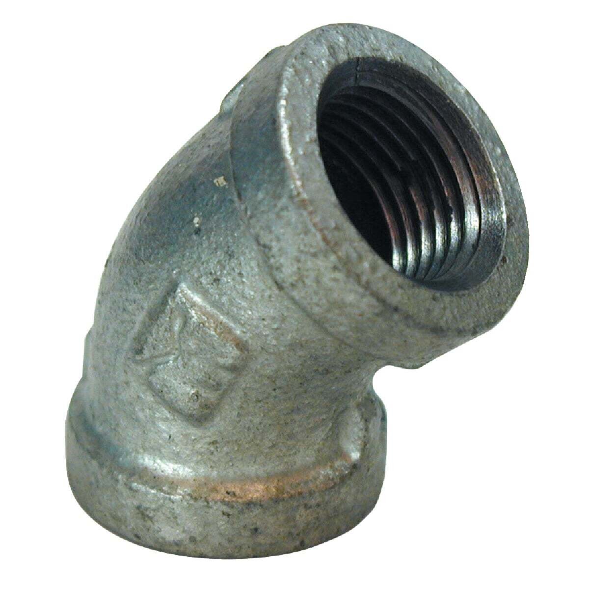 ProSource 4-3/8B Galv. Steel Pipe Ell, 3/8&quot; 45Deg