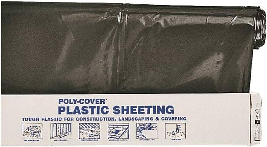 Orgill Poly 6X8-B Black Plastic Sheeting, 8&#39;X100Ft 6MIL