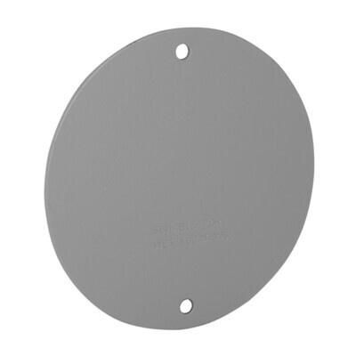 Hubbell 5374-0 Round Gray Aluminum Weatherproof Box Cover