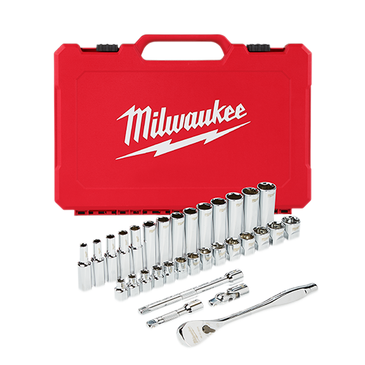 Milwaukee 3/8&quot; Drive Metric 32Pc Socket Set