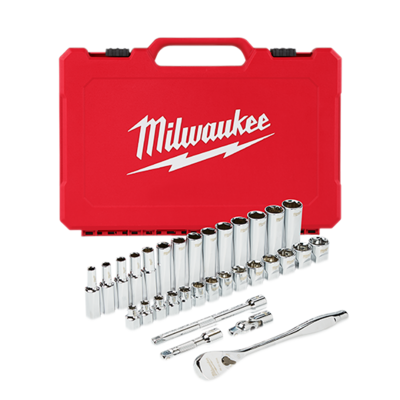 Milwaukee 3/8&quot; Drive Metric 32Pc Socket Set