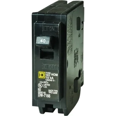 Square D Homeline Circuit Breaker, 40A 1-Pole