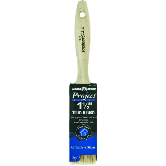 Linzer 1832-1.5 Wood Handle/Poly Bristle Paint Brush, 1-1/2&quot;