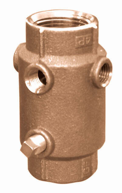 Simmons 602SB Brass Check Valve, 1-1/4&quot; w/4 Control Holes