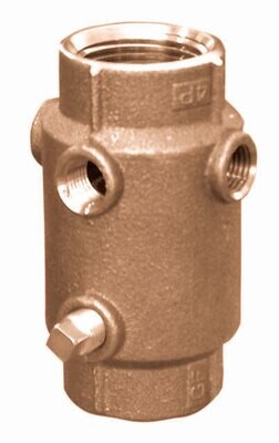 Simmons 602SB Brass Check Valve, 1-1/4&quot; w/4 Control Holes